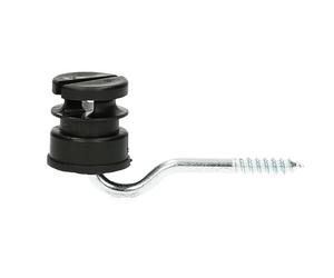 AKO Isolatore a fessura ROBUST, 25 pezzi, nero 5,3 mm - con filettatura per legno - resistente ai raggi UV