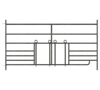 AKO Pannello per pecore con 2 passaggi per agnelli lunghezza 1,83 m, altezza 0,92 m, recinto ad incastro