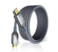 AkoaDa Cavo HDMI 4K, cavo HDMI 2.0 ad alta velocità nylon intrecciato connettori placcati in oro con canale di ritorno Ethernet/audio (grigio) (Grigio, 4.5M)