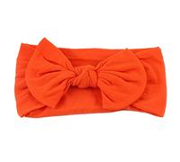 AKOAK 1 fascia elastica in morbido nylon per bambini, in tinta unita, delicata sulla pelle, con fiocco (arancione)