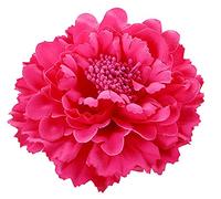 AKOAK 1 grande fermaglio per capelli a forma di peonia, in chiffon, stile bohémien, con fiore hawaiano, per flamenco, matrimoni, feste, vacanze, copricapo floreale, accessori per capelli femminili