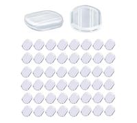 AKOAK 50 cuscinetti in gomma anti-dolore per orecchini, 10 x 14 mm, clip a rana, trasparenti e confortevoli, morbidi cuscinetti in silicone antiscivolo, accessori per orecchini