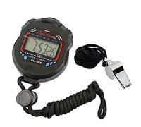 Akoak, cronometro digitale sportivo e arbitro con timer, in acciaio inox, fischietto con cordino