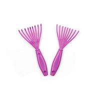 AKOAK - Pettine per la pulizia dei capelli ricci in plastica, 2 pezzi