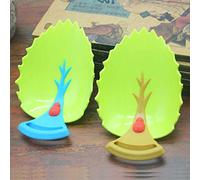AKOAK - Set di 2 estensioni per rubinetto, con design a foglie naturali, per bambini, bambini e bambini (marrone e blu)