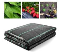 AKOFIC Telo Pacciamatura 2m x 10m, 100g/m² Telo Anti Erbacce per Orto, Giardino, 10m² Tessuto Barriera Contro Le Erbacce, Stabilizzazione UV, Nero