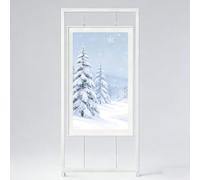 AKOGG Espositori Per Mostre D'Arte,Supporto Poster Con Ruote,Pannello Espositivo Artistico Modulare,Espositore A Cavalletto Grande,Supporti Presentazioni,per Galleria,Studio Evento(White,100 * 250cm)