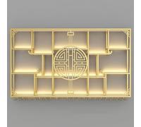 AKOGG Portabottiglie da Parete Elegante con Illuminazione LED - Scaffale in Metallo per Vino con Porta Calici Porta bottiglie di vino per Cucina e Soggiorno(Gold,180cm(70.8in))