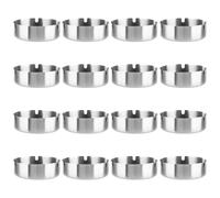 AKOLAFE 16 Pezzi Posacenere 10cm Posacenere Rotondo in Acciaio Inox posacenere Bar Impermeabile Posaceneri Acciaio Inox Posaceneri da Esterno Interno con 3 Scanalature per Ristorante, Salotto(Argento)