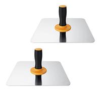 AKOLAFE 2 pezzi strumenti per intonacatura larga in alluminio gesso Hawk Board Heavy Duty intonaco falco con manico in PET per malta cementizia, cartongesso e finitura in calcestruzzo, forniture