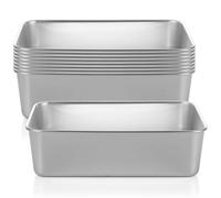 AKOLAFE 8 contenitori per alimenti da 1600 ml, in acciaio inox, con coperchio, ermetici, adatti al freezer, utilizzabili in lavastoviglie