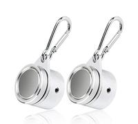 AKONE 2 pezzi asta per bandiere in alluminio girevole a 360 gradi, asta per bandiera telescopica, anello per montaggio a clip, in metallo, per la casa, per esterni