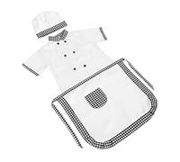 AKOOSY 1 set Grembiule per Cappello Chef Costume Professionale per Piccoli Cuochi per Attività e Divertimento Educativo