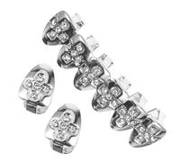 AKOOSY 1 Set Tutore Decorativo per Denti per Digrignare i Denti Orale Adornare Grill di Denti Griglia della Bocca Griglia a Bocca Singola Apparecchi per i Denti Rame Silver