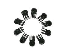 AKOOSY 10 Clip di Supporto per Piante in Plastica Nero, Facili da Usare Senza Danneggiare, per Fissaggio di Fiori e Fagioli in Giardino