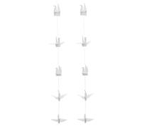 AKOOSY 10 Corde Ghirlanda Origami Gru di Carta Fili Decorazione Appesa Bianca per Matrimoni e Shower Gru Giapponesi Premontate per Soffitti e Feste