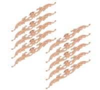 AKOOSY 10 Pezzi Applique Intagliata in Legno per Mobili, Decorazione Vintage per Armadi e Porte Design Unico e Rifinitura Elegante per Casa e Artigianato