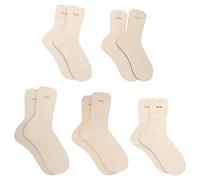 AKOOSY 10 Pezzi Blocca Calzini in Legno 10 Pezzi Set 5 Coppie di Bloccanti per Calzini da Lavorare a Maglia e Uncinetto, Modellatori Robusti e Compatti per Esposizione e Blocco Calze Fai