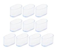 AKOOSY 10 Pezzi Copripiedi Ovali in Pvc per Tavoli e Sedie, Protezioni Antiscivolo e Resistenti per Gambe Mobili, per Biblioteca e Scuola