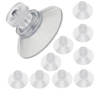 AKOOSY 10 pezzi Ganci Ventosa Trasparenti in PVC Ganci Rimovibili con Ventosa Forte per Superfici Lisce come Finestre e Specchi Riutilizzabili e Resistenti per Bagno