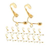 AKOOSY 100 pezzi Convertitori per Orecchini con Molla Componenti per Trasformare Orecchini a Perno per Orecchie Non Forate Accessori per Creazione Gioielli Colore Oro