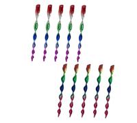 AKOOSY 10pezzi Asta Riflettente per Uccelli Dispositivo per Allontanare Uccelli Aste Spirale per Fattoria Appendere al Vento per Creare Lampi di Luce Proteggere proprietà