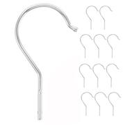 AKOOSY 12 Pezzi Ganci Metallici per Manichino Mezza Figura in Ferro Argento, Multifunzionali per Organizzazione Guardaroba e Espositori al Dettaglio