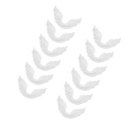 AKOOSY 12 Pezzi Mestieri di Natale Disegno delle ciondoli per Bambole Ornamento di Angelo di Natale Fai -da -Te Decorative Ornamento di Ala d'Angelo Che Hanno plastica Bianca