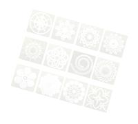 AKOOSY 12 Pezzi Modello di Pittura Stencil 3D Modelli di Disegno stampini per dipingere Svuotare Gli stampini Bianca