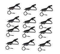 AKOOSY 12pezzi Clip Microfono Per Lavalier Supporto Per Interviste e Videoconferenze Clip Antiscivolo Per Canti e Registrazioni Nero