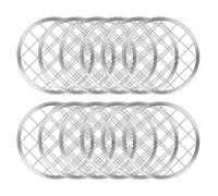 AKOOSY 15 Pezzi Inserti a Griglia in Lamiera Stagnata 86mm per Coperchi Mason a Bocca Larga, Set per Composizioni Floreali e Supporto Riutilizzabile per Decorazioni Barattoli di Vetro