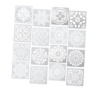 AKOOSY 16pezzi Stencil Mandala per Pittura Riutilizzabili Template Creativi per Decorazioni Fai Te su Muri e Album Fotografici