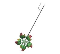 AKOOSY 1pezzi Mulino Vento in Ferro Decorativo Girandola Colorata per Giardino e Cortile Realizzata in Ferro Verniciato per Aiuole Prati e Feste all Aperto