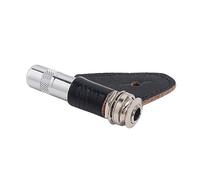 AKOOSY 1set Endpin Jack Socket Per Chitarra e Basso Connettore Rame Con Rivestimento Cuoio Accessorio Per Strumenti Musicali Acustici Ed Elettrici Nero