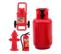 AKOOSY 1set Miniature Accessori per Casa delle Bambole Estintori Bombole Gas e Idranti per Scene di Paesaggi e Giardini Fatati