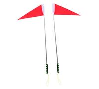 AKOOSY 2 Pezzi Bandiere da Guida Rosse con Telescopica Estendibile per Coordinamento Gruppi Attività Outdoor