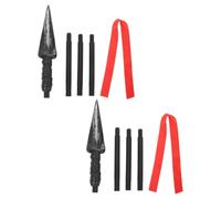 AKOOSY 2 Pezzi Lance Romane Medievali Nastro Rosso, Accessori Cosplay Compatti e Portatili in Plastica per Eventi a Tema Indoor e Outdoor
