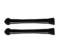 AKOOSY 2 Pezzi Pennello Correttore Viso Doppia Punta, Mini Curvo in Nylon e | Sfuma senza Segni, Aderisce Contorni del Volto, per Lati del Naso e Occhiaie, Nero
