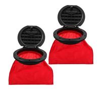 AKOOSY 2 Pezzi Portello di Stoccaggio Rotondo 8 Pollici con Borsa | Coperchio Sigillante, Plastica ABS Marina, Rosso, per Imbarcazioni e Pannelli Ponte