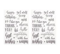 AKOOSY 2 Set Timbri in Silicone Trasparente per Scrapbooking e DIY Timbri Lettere Resistenti e Riutilizzabili per Decorazione Album Carte e Diario