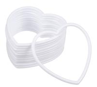AKOOSY 20 Pezzi Anelli Acrilico Forma di Cuore per Cacciatore di Sogni Bianco, Resistenti e Lucidi, per Decorazioni DIY e Ghirlande Creative