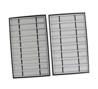 AKOOSY 2pezzi Vassoio Porta Orologi Da Polso Scomparti Elegante Supporto Rettangolare Per Cinturini Organizer Protettivo in Materiale Sicuro Per Desktop