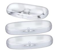 AKOOSY 3 pezzi Custodie Portaocchiali Trasparenti Contenitori Protettivi Rigidi Leggeri per e Sole Organizer Salvaspazio Portatile per Viaggi e