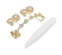 AKOOSY 3 Pezzi Halloween Teeth Grills in Robust Metal with Heart-Shaped Hollow Zircon Design Mouth Grill for Men And Women Party And Cosplay Accessories