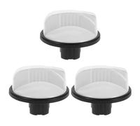 AKOOSY 3 Pezzi Manopola Timer Meccanico a Doppio Cilindro Bianca | Plastica, Compatibilità Ampia, per Pannello Controllo e Riparazioni Urgenti, Montaggio senza Attrezzi