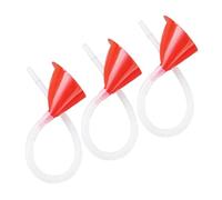 AKOOSY 3 set Imbuto per Carburante e Olio con Tubo Flessibile Trasparente Imbuto per Serbatoio Benzina e Gasolio Accessori per Manutenzione Auto e Moto con Tubo Trasparente per