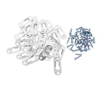 AKOOSY 30 Pezzi Ganci a Foro Chiave in Ferro Argento Viti per Appendere Specchi e Cornici Design Ragionevole Risparmio e Fatica Colore Casuale