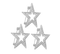 AKOOSY 3pezzi Spilla Stella Con Strass Per Donna Pin Moda Per Abbigliamento e Cappotti Accessorio Elegante e Versatile Per Occasioni Speciali e Uso Quotidiano