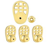 AKOOSY 4 Impostati porta orecchini Dorso degli orecchini in ottone a bottone Golden