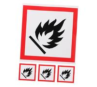 AKOOSY 4 Pezzi Adesivi Avviso per Esterni Etichette Antifuoco Resistenti Intemperie Autoadesive per Aumentare La Sicurezza Pubblica e Prevenire Rischi